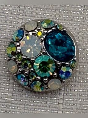 BLUE BLING - Snap Button Charm - 18mm/20mm - Genuine Magnolia & Vine Charm